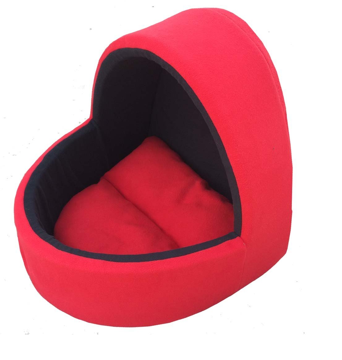Cozy Cave Style Pet Bed for Dogs & Cats – L Red